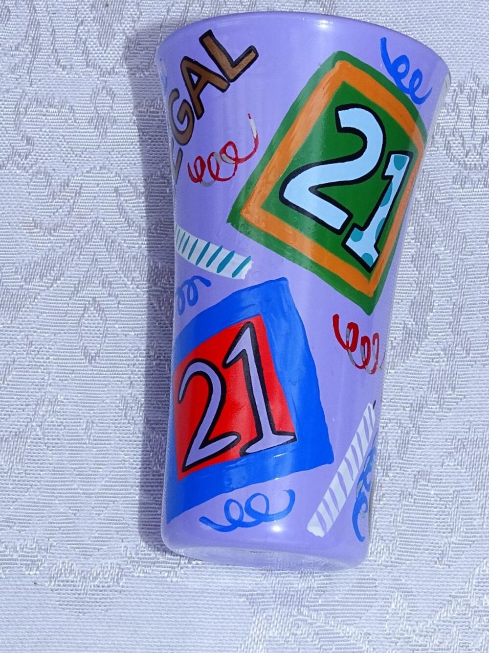 Lolita Birthday Shot Glass "21" Hand Painted NiB